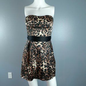 Trixxi Strapless Animal Print Dress